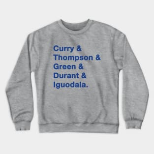 2017 18 Golden State Warrior Greats Blue Crewneck Sweatshirt